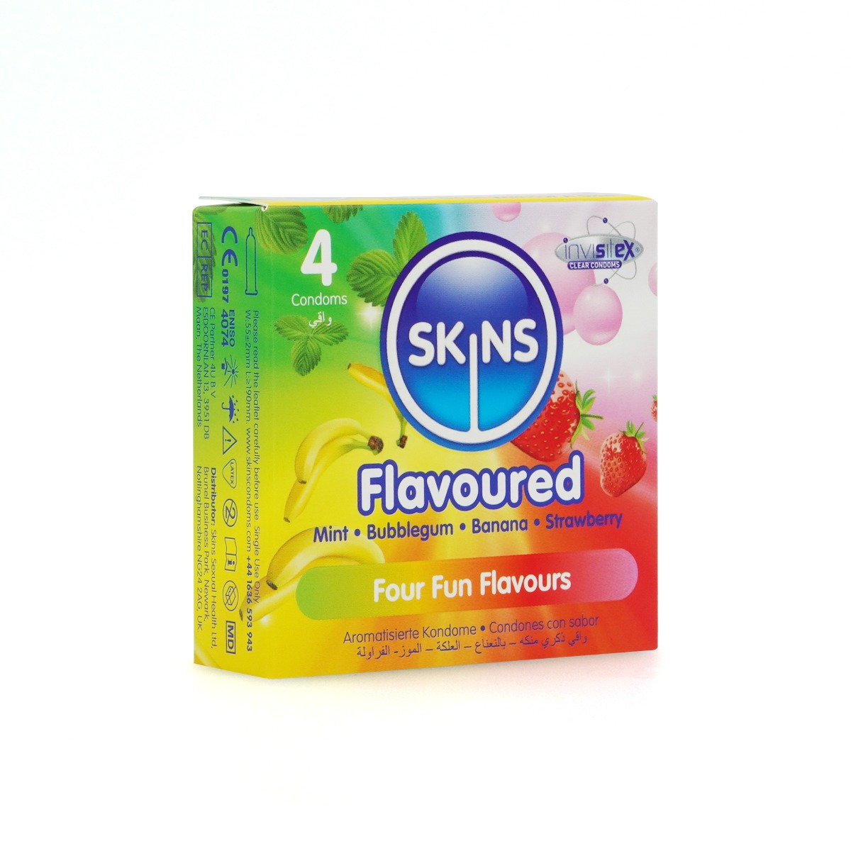 Adult Product 18+ - Skins Condoms Flavours 4 Pack - Skins - Skins Condoms - KS Store