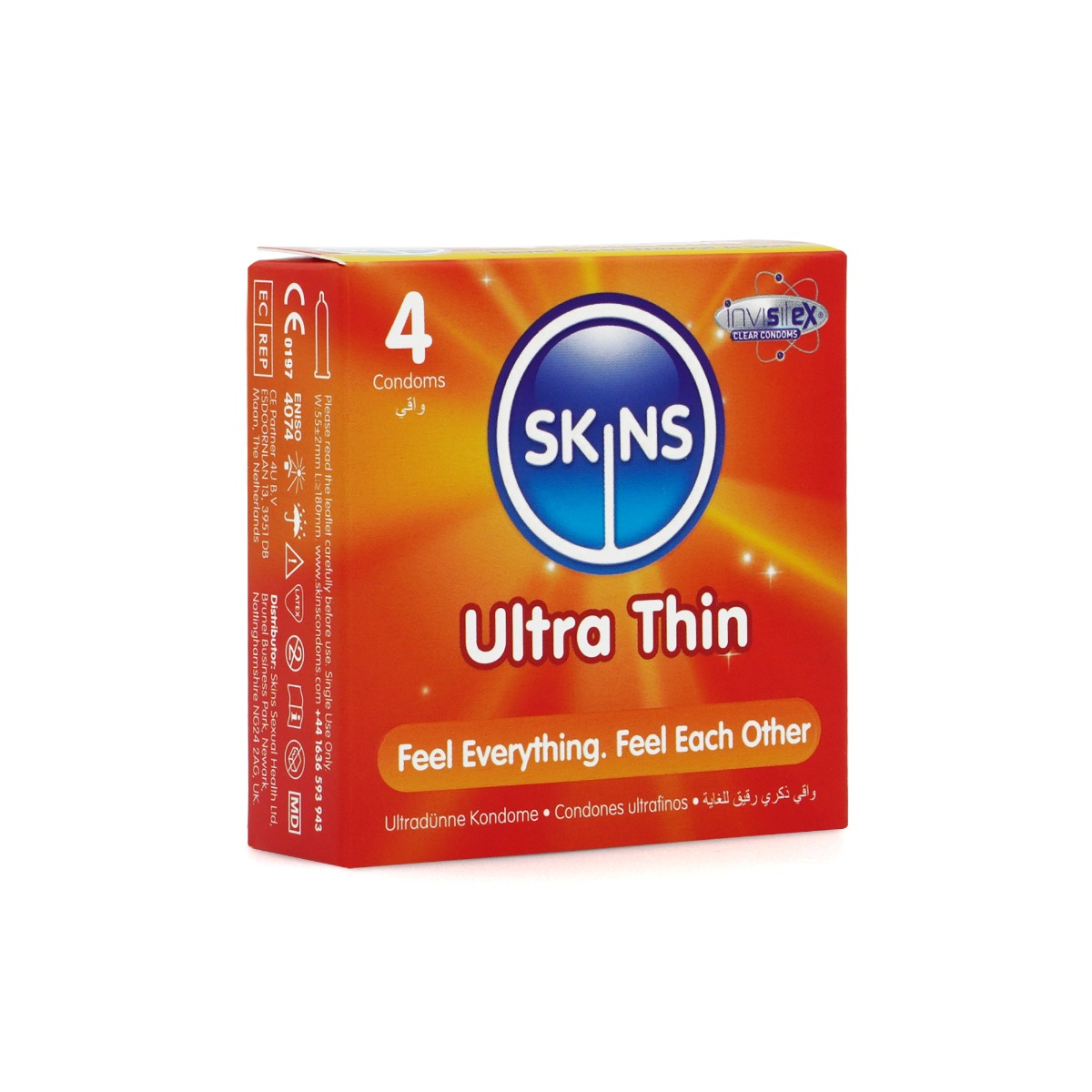 Adult Product 18+ - Skins Condoms Ultra Thin 4 Pack - Skins - Skins Condoms - KS Store