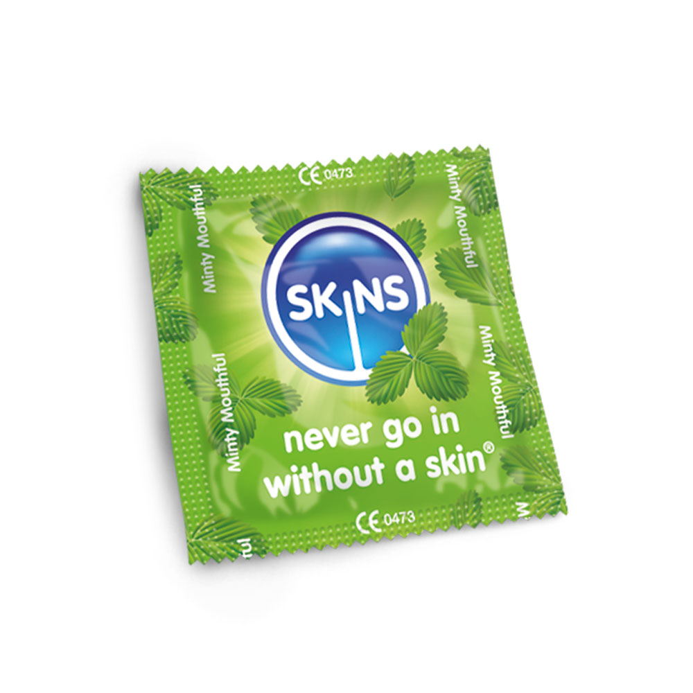 Adult Product 18+ - Skins Condoms Mint Flavour FOIL (BAG 500) - Skins - Skins Condoms - KS Store