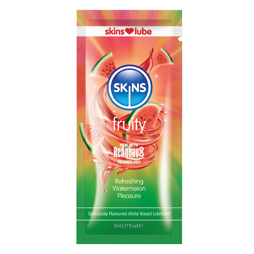 Adult Product 18+ - Skins Watermelon Water Based Lubricant - 5ml Foil - Skins - Skins Sexual Health - KS Store