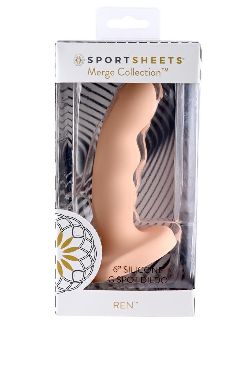 Adult Product 18+ - Sportsheets Merge Collection - Ren - 6" Solid Silicone G-Spot Dildo - Sportsheets - Sportsheets - KS Store