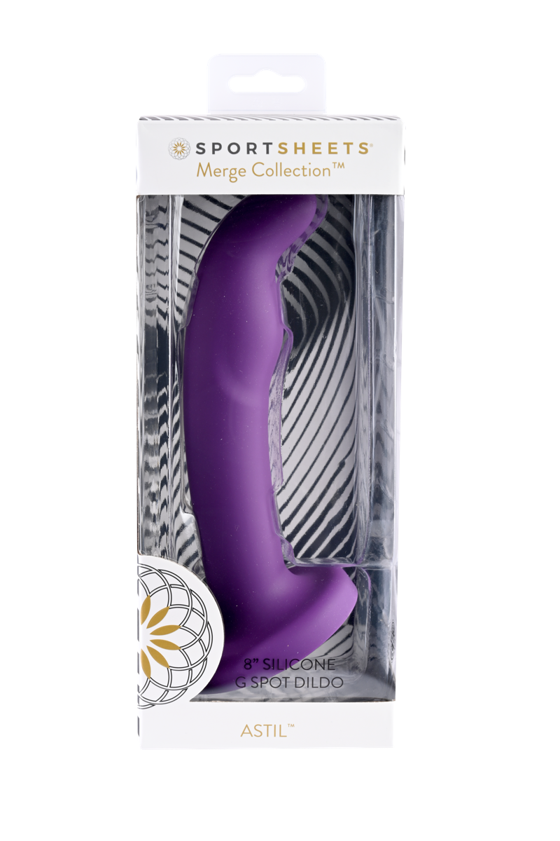 Adult Product 18+ - Sportsheets Merge Collection - Astil - 8" Solid Silicone G-Spot Dildo - Sportsheets - Sportsheets - KS Store