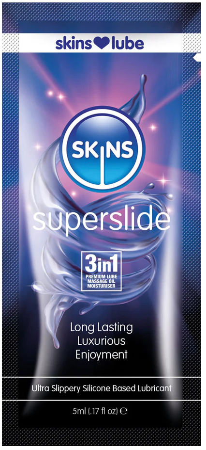 Adult Product 18+ - Skins Super Slide Silicone Lubricant - 5ml Foil - Skins - Skins Sexual Health - KS Store