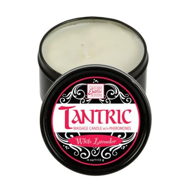 Tantric Soy massage Candle with Pheromones - White Lavender