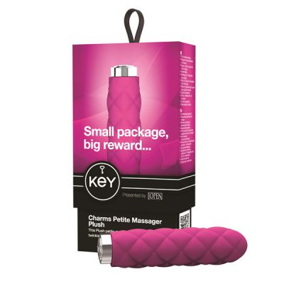 Key by Jopen Charms Petite Massager - Plush Raspberry Pink