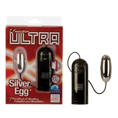 7 Function Ultra Vibrating Silver Egg