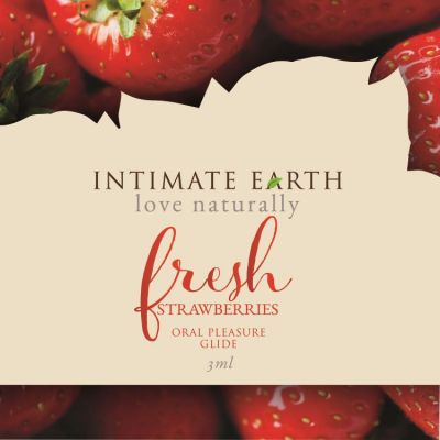 Intimate Earth Flavoured Lube - Fresh Strawberries 3ml Foil