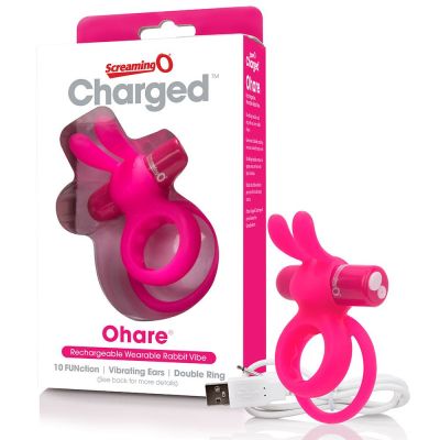 Screaming O Charged Ohare Vibrating Cock Ring- Pink