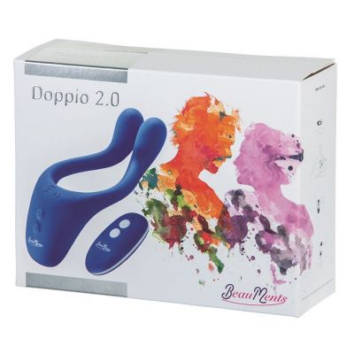Doppio 2.0 Couples Vibrator with wireless remote control - Blue *FOR UK SALE ONLY*