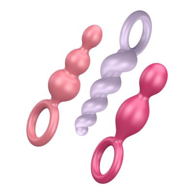 Satisfyer Plugs - Coloured (Pink, Purple & Red) (Booty Call - Coloured set of 3)