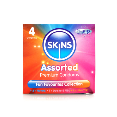 Skins Condoms Assorted 4 Pack - D&R, NAT, UT