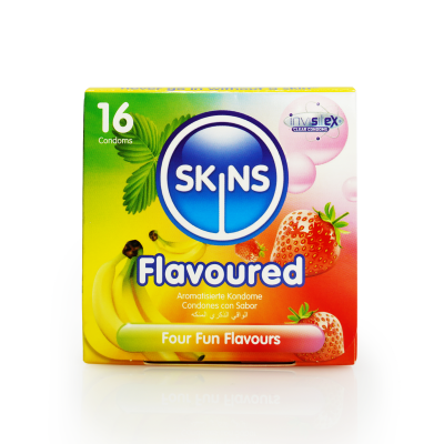 Skins Condoms Flavours Cube 16 Pack - International 1