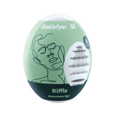 Satisfyer Masturbator Egg Single (Riffle) - Light Green