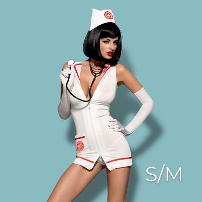 Obsessive - Emergency dress  S/M + stethoscope - White