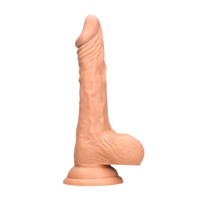Real Rock Silicone Dildo With Balls 10" (Flesh)