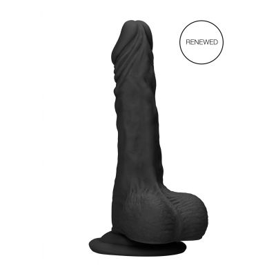 Real Rock - Dong W Testicles 8 inches - Black