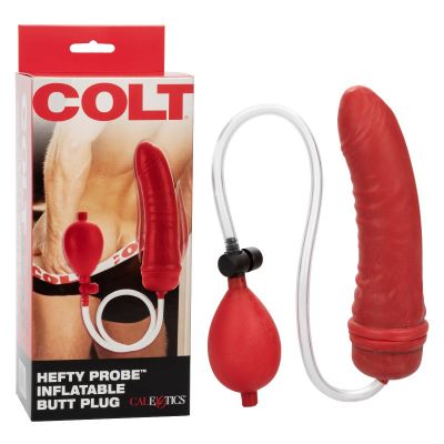 COLT Hefty Probe Inflatable Butt Plug - Red