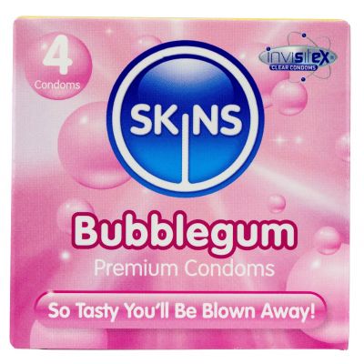 Skins Condoms Bubblegum 4 Pack - International 1