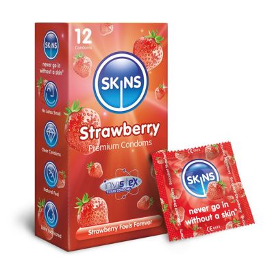 Skins Condoms Strawberry 12 Pack - International 1 