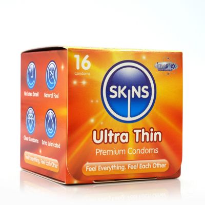 Skins Condoms Ultra Thin Cube 16 Pack International 1