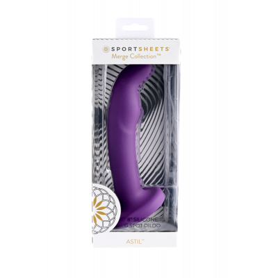 Sportsheets Merge Collection - Astil - 8" Solid Silicone G-Spot Dildo
