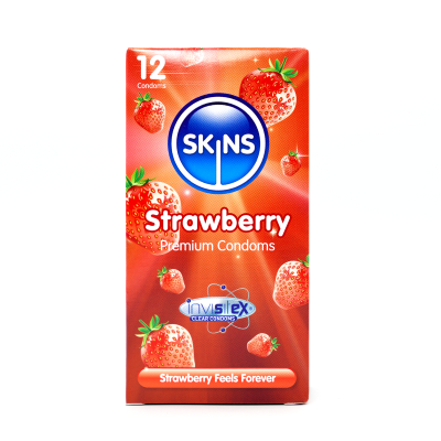 Skins Condoms Strawberry 12 Pack