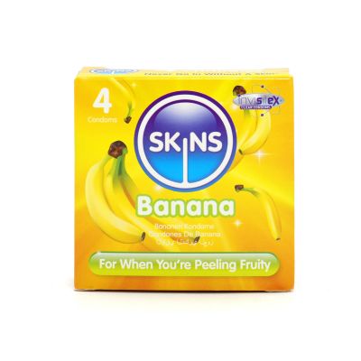 Skins Condoms Banana 4 Pack - International 1