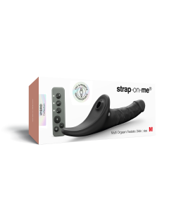 Strap On Me - Multi Orgasm Realistic Dildo - M - Black Tr