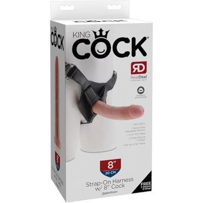 Pipedream - King Cock - Strap on Harness with 8" Cock - Light