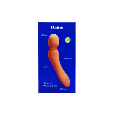 DAME - Min, Mini Wand Vibrator - Papaya