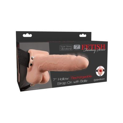 Pipedream - Fetish Fantasy Series - 7" Hollow Strap-On  - Light/Black
