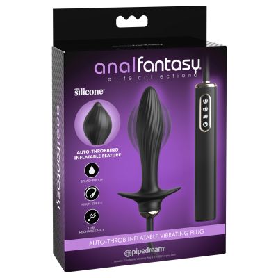Pipedream - Anal Fantasy Elite - Auto-Throb Inflatable Vibrating Plug - Black