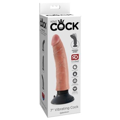 Pipedream - King Cock - 7" Vibrating Cock  - Light