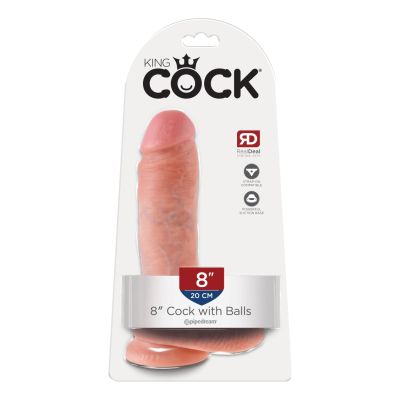 Pipedream - King Cock - 8" Cock with Balls  - Light