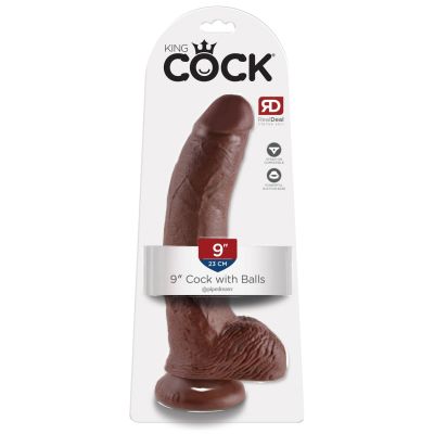 Pipedream - King Cock - 9" Cock with Balls  - Brown