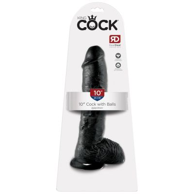 Pipedream - King Cock - 10" Cock with Balls  - Black
