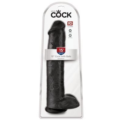 Pipedream - King Cock - 15" Cock with Balls  - Black