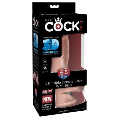 Pipedream - King Cock Plus  - 6.5" Triple Density Cock with Balls - Light