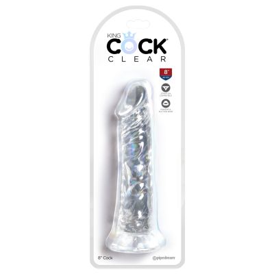 Pipedream - King Cock Clear - 8"  - Clear