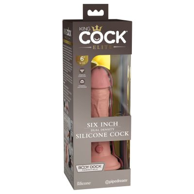 Pipedream - King Cock Elite - 6" Dual Density Silicone Cock  - Light