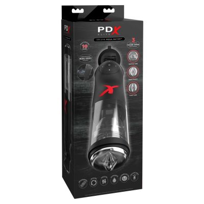 Pipedream - PDX Elite - Deluxe Mega-Bator  - Clear/Black