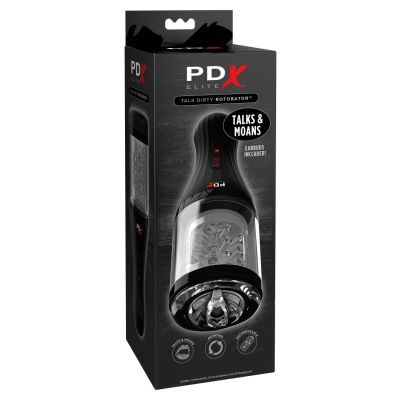 Pipedream - PDX Elite - Talk Dirty Rotobator  - Clear/Black