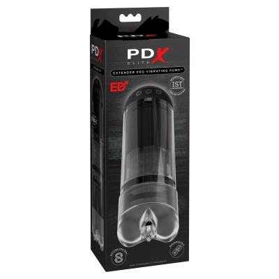 Pipedream - PDX Elite - Extender Pro Vibrating Pump - Clear/Black